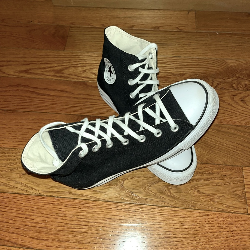 Hi I am selling Converse chuck Taylors all star for $75. Only worn once.